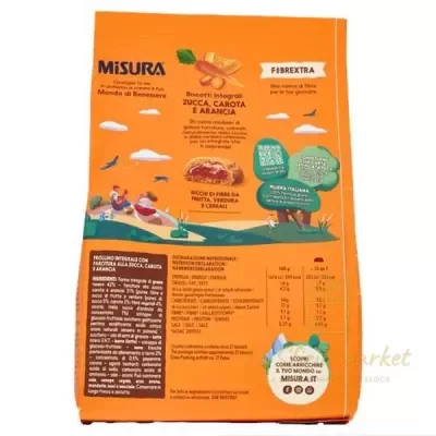 MISURA FIBREXTRA BISC MORBIDO RIPIENO ARANCIO 260G