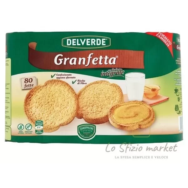 DELVERDE GRANFETTA INTEGRALE X80 600GR
