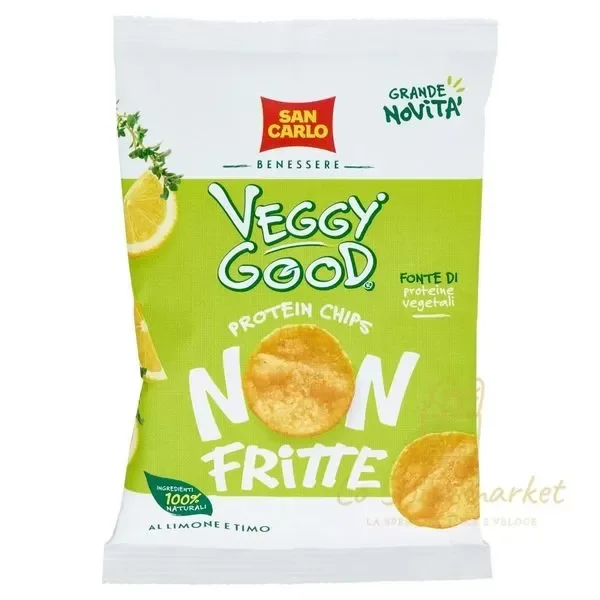 San Carlo VeggyGood Protein Chips Lime and Thyme 65g