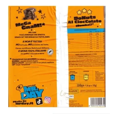 MR DAY DONUTS AL CIOCCOLATO S/LATTOSIO 200GR