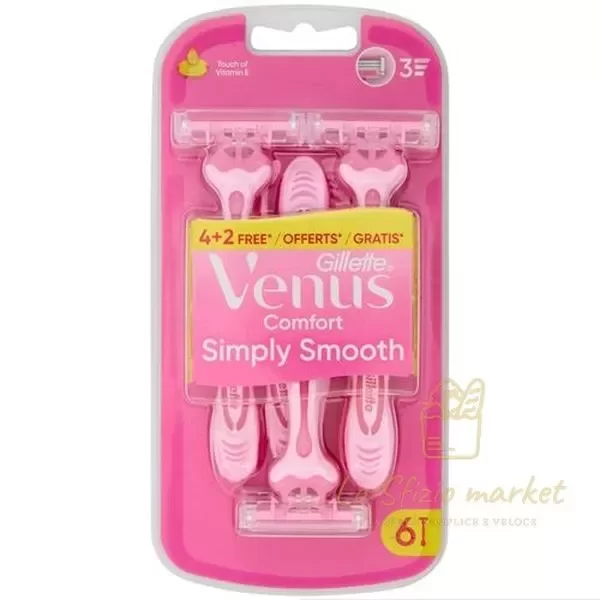 GILLETTE VENUS CONFORT SIMPLI 3 SMOOT 4+2PZ