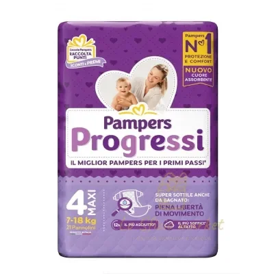 PAMPERS PANNOLINI PROGRESSI MIS MAXI 4 7-18KG 21PZ