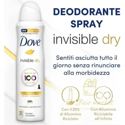 DOVE DEO SPRAY INVISIBLE DRY 250ML