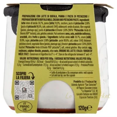 SAN SALVATORE BUFFALO MILK PISTACHIO DESSERT 120G