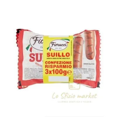 FIORUCCI SUILLO WURSTEL DI SUINO 3X100GR