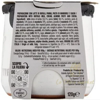 SAN SALVATORE BUFFALO MILK CREAMY DESSERT CAPRESE STYLE 120G