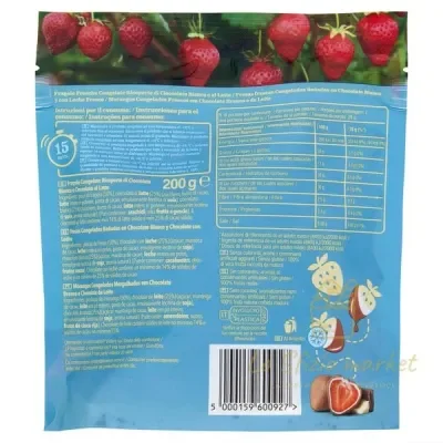TRU FRU FRAGOLE CIOCCOLATO BIANCO E LATTE 200GR
