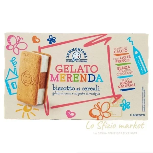 SAMMONTANA GELATO MERENDA BISCOTTO CEREALI 8X45GR