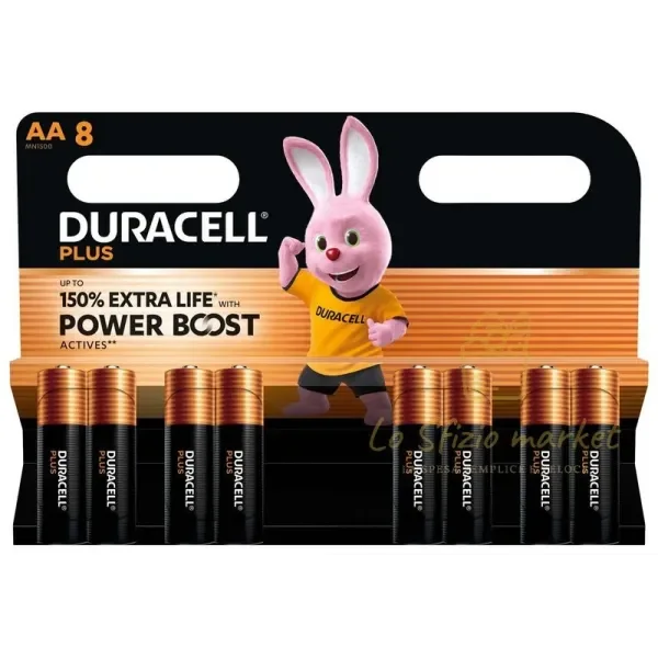 DURACELL BATTERIE POWER BOOST STILO AA X8PZ