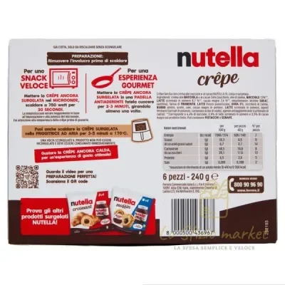 FERRERO NUTELLA CREPES SURGELATE 6X40GR
