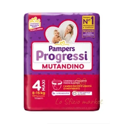 PAMPERS PROGRESSI MUTANDINO TG 4 MAXI 8-15KG 19PZ
