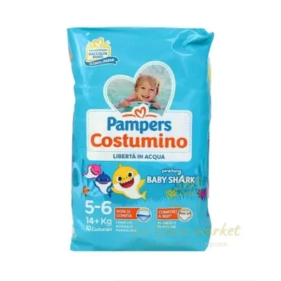 PAMPERS PANNOLINO COSTUMINO 5-6 JUNIOR 14+KG 10PZ