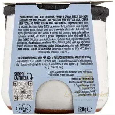 SAN SALVATORE DESSERT BUFALA CACAO SZUCC 120GR