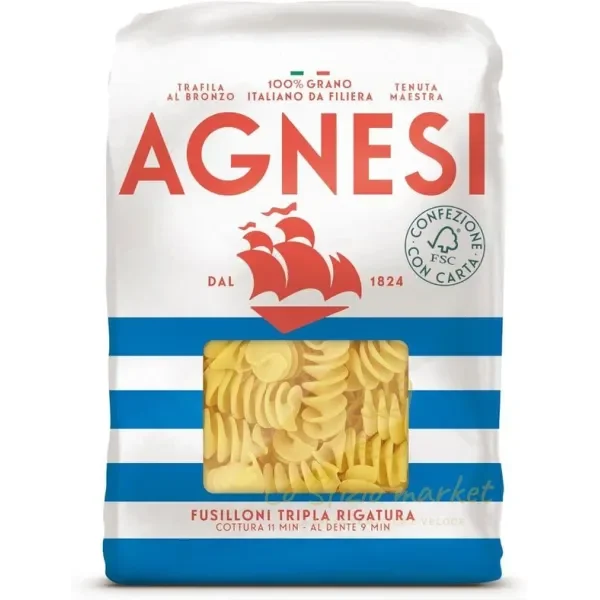 AGNESI RIGATISSIME FUSILLONI TRIPLA RIGATURA 500GR