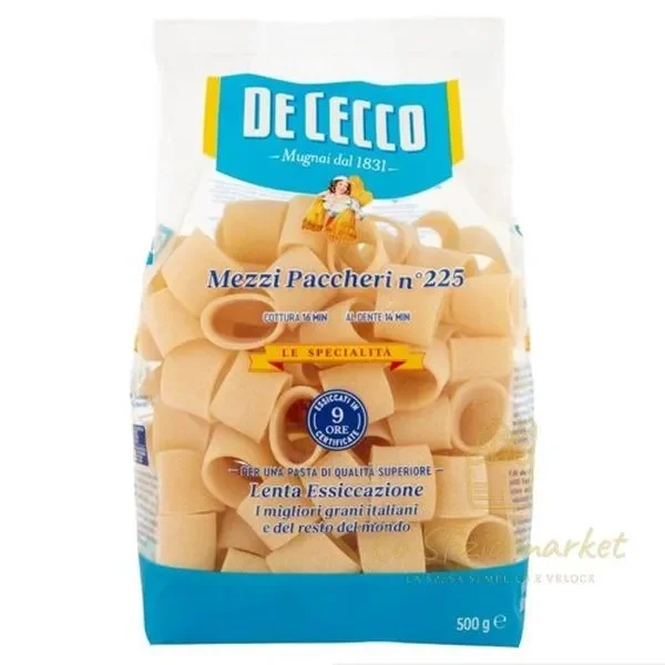 DE CECCO REGIONAL SPECIALTIES MEZZI PACCHERI 500G