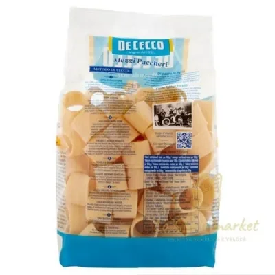 DE CECCO REGIONAL SPECIALTIES MEZZI PACCHERI 500G | Lo Sfizio market