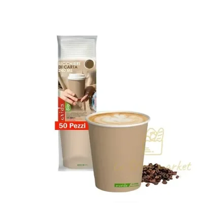 MOVIDA Paper Cup for Cappuccino 250ml 50pcs | Lo Sfizio market