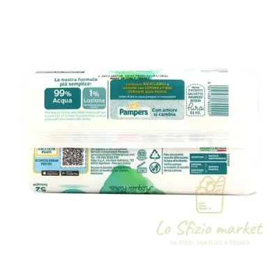 PAMPERS PURE AQUA WIPES 52 PCS | Lo Sfizio market