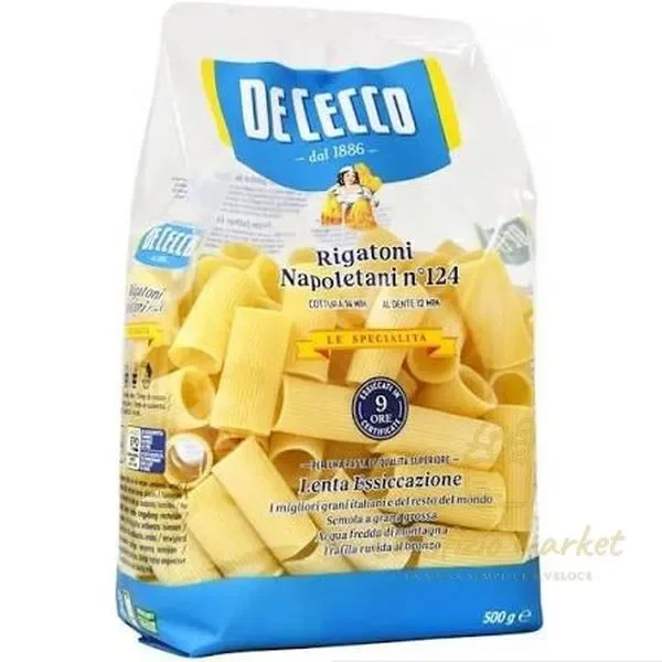 DE CECCO PASTA SPEC RIGATONI NAPOLETANI N124 500GR