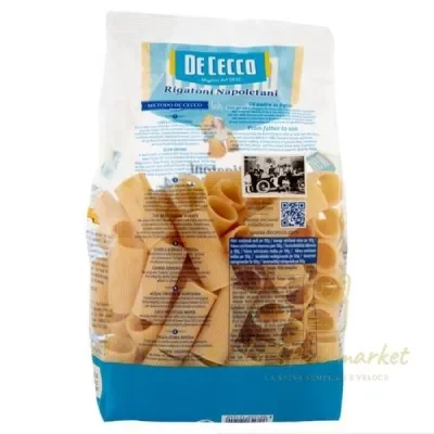 DE CECCO PASTA RIGATONI NAPOLETANI N124 500G | Lo Sfizio market