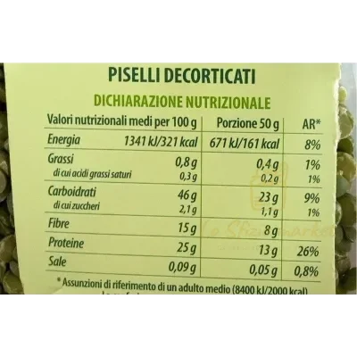 SELECT HULLED PEAS BOX 400G | Lo Sfizio market