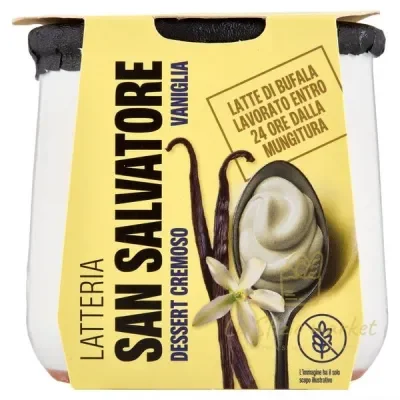 SAN SALVATORE BUFFALO MILK VANILLA DESSERT 120GR | Lo Sfizio market