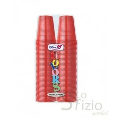 DOPLA BICCHIERI.ROSSI 200CC X100PZ - Home, Casa, Plastica, Bicchieri Posate
